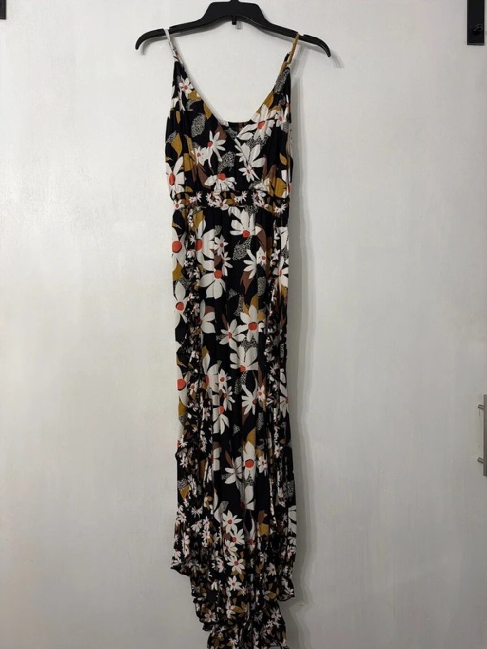Black long floral dress